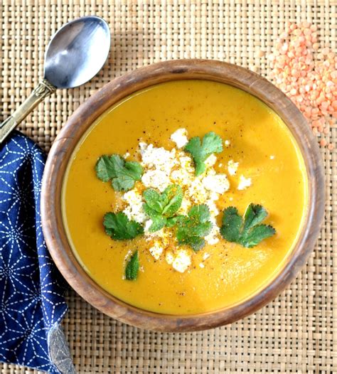 DOU Fanny Velouté de lentilles Corail carottes Curry et féta