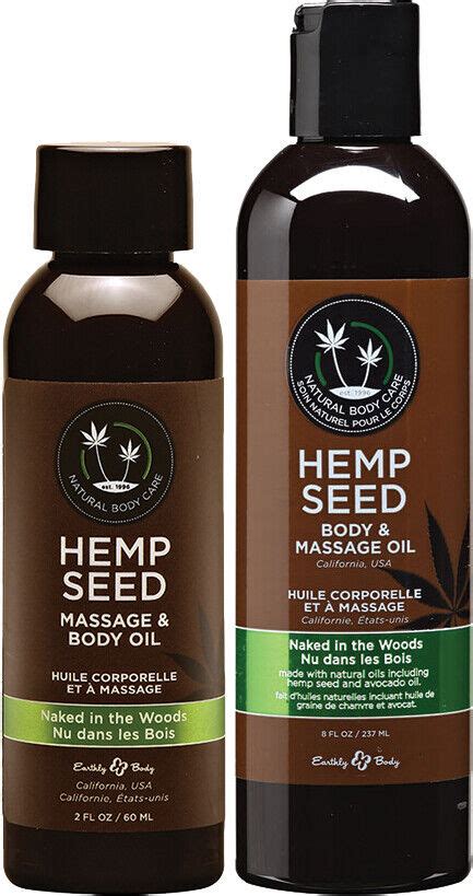 Earthly Body Hemp Seed Massage And Body Oil Moisturizing Glide Lubricant Ebay