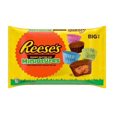 Reese S Miniatures Milk Chocolate Peanut Butter Cups Easter Candy Bag 17 1 Oz Smith’s Food