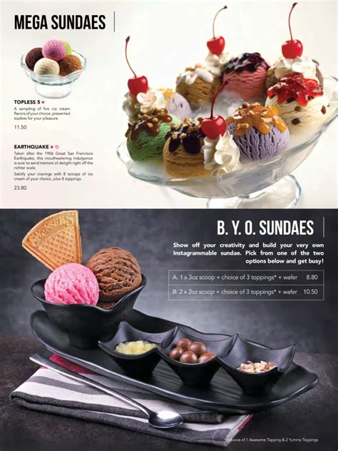 Swensens Ice Cream Menu Singapore Prices Promos