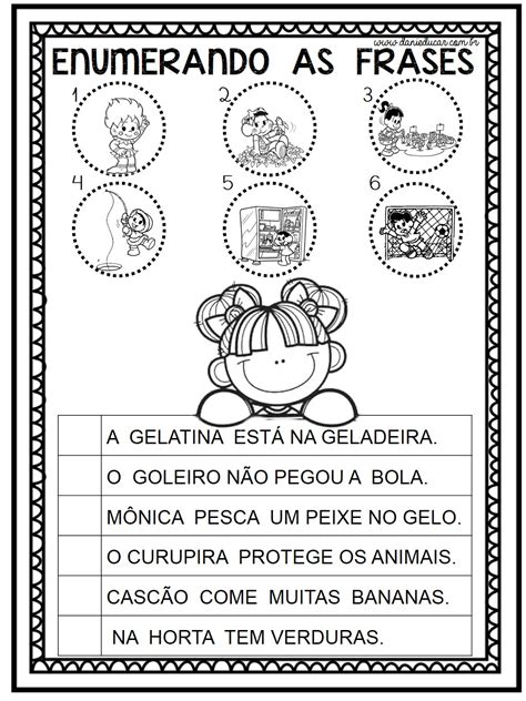 Fichas De Leitura Frases Fichas Ilustradas Palavras