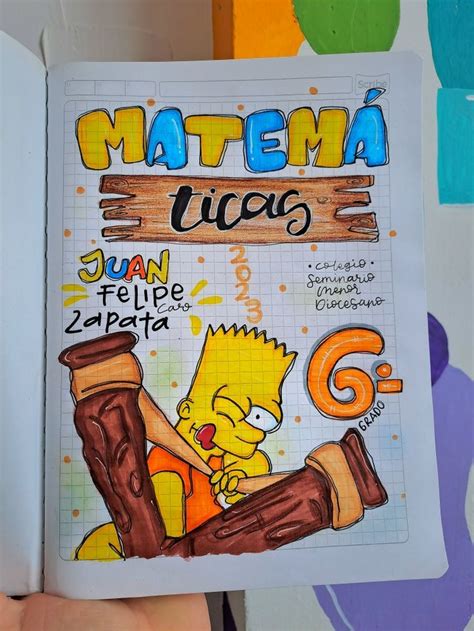 Cuaderno Bart Matem Ticas En Caratulas Para Cuadernos Escolares