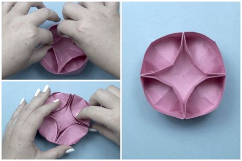 Round Origami Sectioned Box Instructions