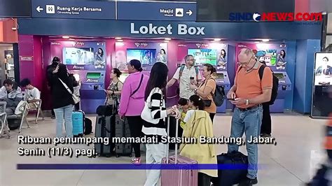 Ribuan Penumpang Padati Stasiun Bandung Saat Hari Raya Nyepi Video