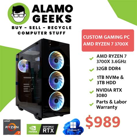 Buy Custom Gaming PC AMD RYZEN 7 Eight Core 3.6GHz | 32GB DDR4 | 1TB ...