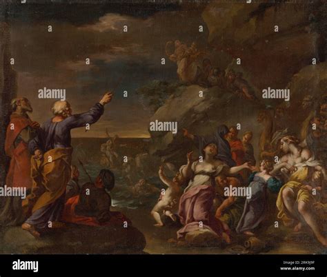 The Israelites Cross The Red Sea 1700 By Paul Troger Stock Photo Alamy