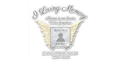 In Loving Memory Forever In Our Hearts Sticker Zazzle