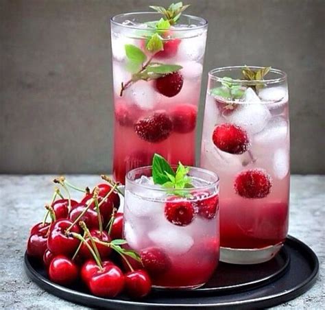 Cherry Water A Good Detox Drink Food Pinterest Cherries Detox