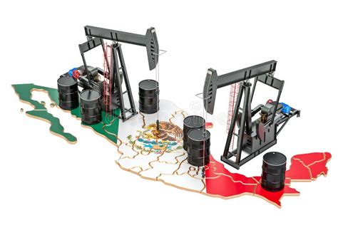 Pumpjack With Oil Barrels And Deflated Earth Globe Oil Production