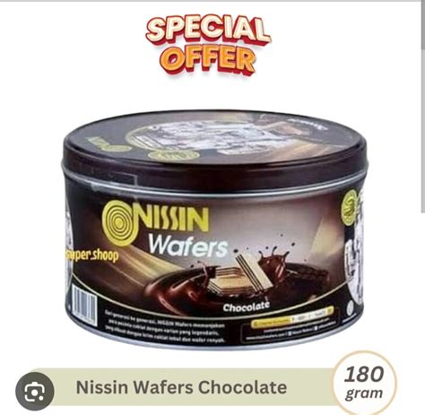 Nissin Wafers Chocolate Wafer Coklat Kemasan Kaleng Gr Lazada