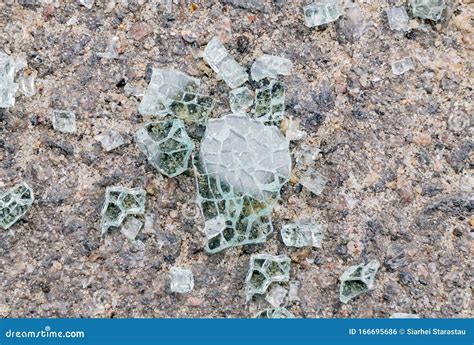 The Shattered Glass Of The Broken Windshield Stock Photo Image Of