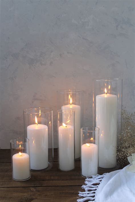 Classic Elegance Wedding Pillar Candles And Holders