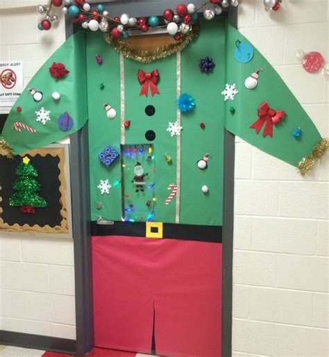 Funny Ugly Christmas Sweater Door Decoration Ideas To Inspire Your