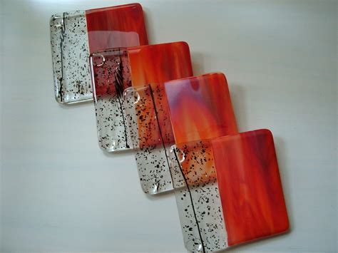 October Nights Fused Glass Coasters by dortdesigns on Etsy