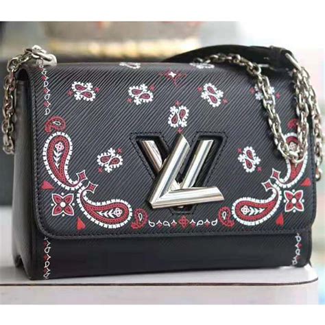 Louis Vuitton LV Women Twist MM Handbag In Epi Leather Black LULUX