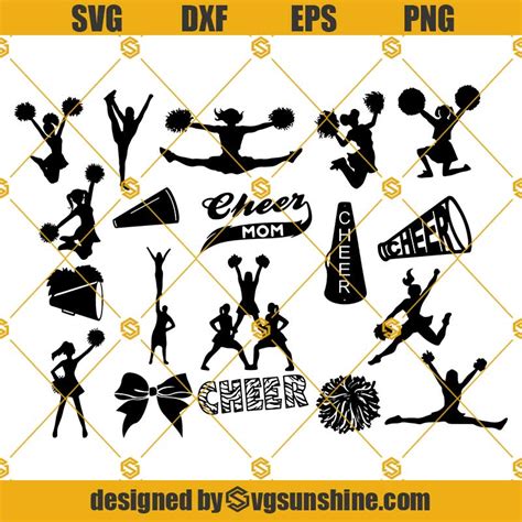 Cheer Svg Bundle Cheer Svg Cheerleading Svg Cheerleader Etsy With Images