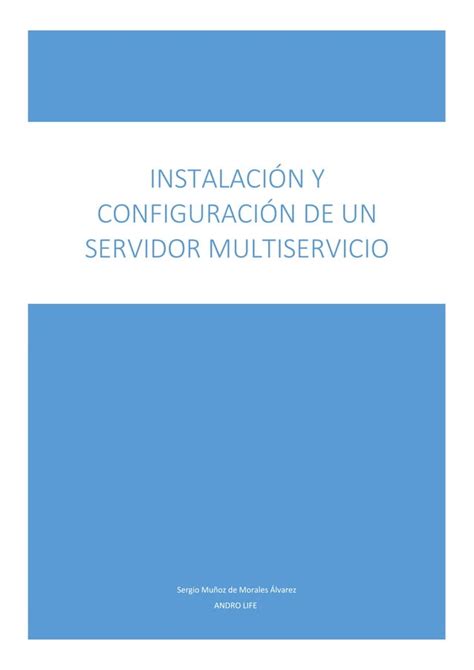 Instalación y configuración de un servidor multiservicio PDF