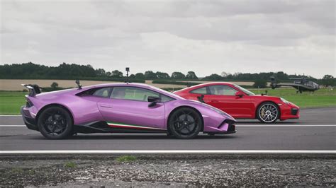 Drag Battle Lamborghini Huracan Performante Vs 991 2 Porsche Turbo S