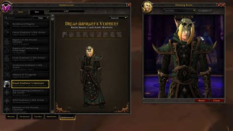 Dread Aspirant S Vestment Horde Cloth PvP Armor Patch 8 0 World