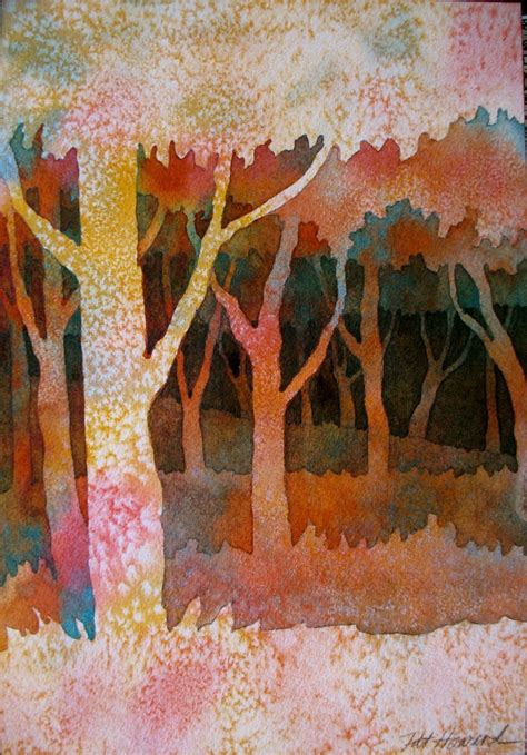 The Painted Prism Watercolor Workshop Negative Painting Trees