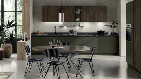 Cucina Moderna Liberamente Verde Minerale E Noce Garden Di Scavolini