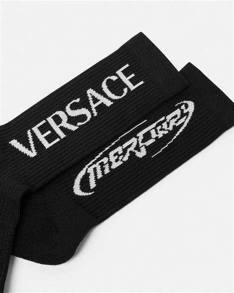 ヴェルサーチェ マーキュリー ロゴ ソックス Versace Jp