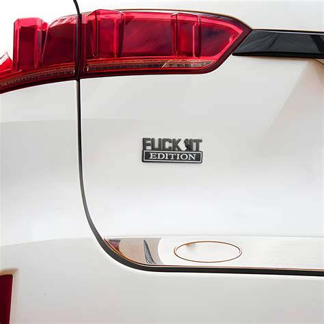 Fuck IT Edition Emblema para automóvil para el lado trasero del capó delantero del auto