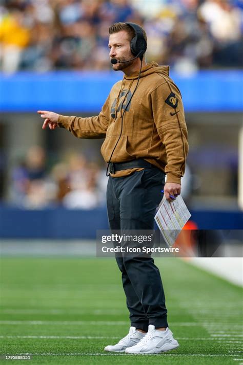 Los Angeles Rams Head Coach Sean Mcvay On The Field During An Nfl