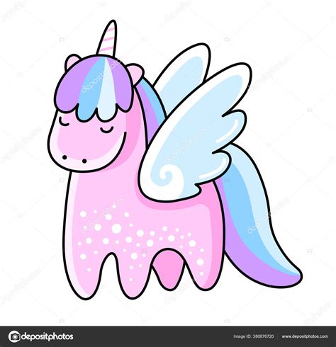 Cute Cartoon Pegasus