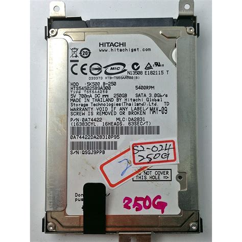【冠丞3C】日立 HITACHI 250G 2.5吋 筆記型 SATA HTS545025B9A300 S2-024 | 蝦皮購物