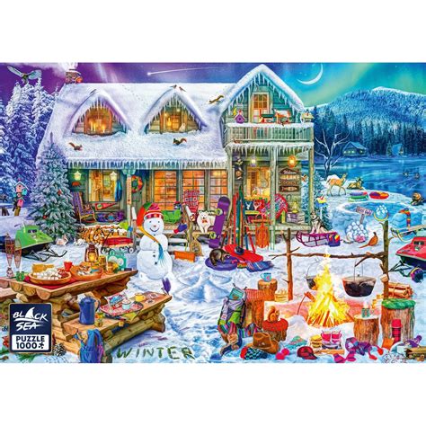 Puzzle De De Piese Premium Sea Black Distrac Ie De Iarna Emag Ro