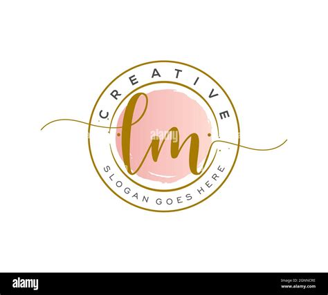 Lm Feminine Logo Beauty Monogram And Elegant Logo Design Handwriting