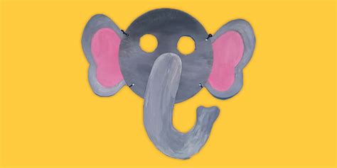 Easy Paper Plate Elephant Mask with Free Printable! | Kids DIY