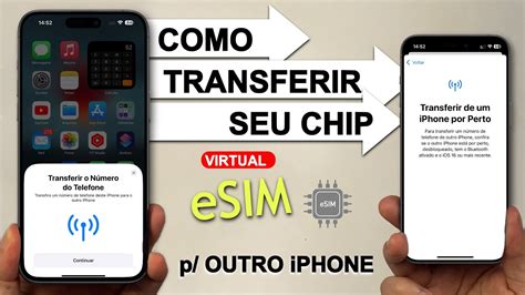 Nova Função Transferir chip virtual eSIM de um iPhone para outro