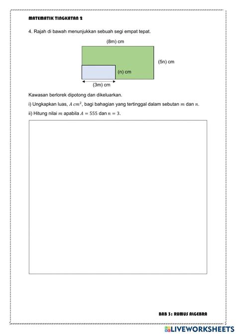 Bab3 Rumus Algebra Tingkatan 2 Online Exercise For Live Worksheets