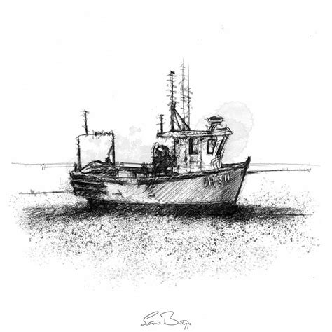 Original Fishing boat sketch | SeanBriggs | Boat sketch, Fishing boats ...