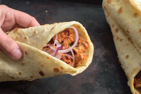 Recheado Chicken Naan Wraps Recipe By Archanas Kitchen