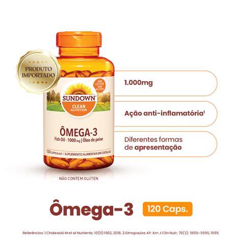 Ômega 3 Fish Oil 1 000mg Óleo de Peixe da Sundown