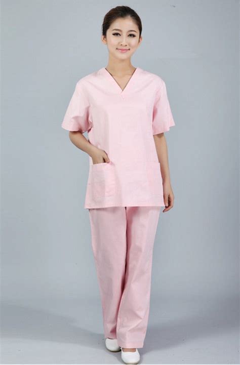 New Plus Size Womens V Neck Summer Nurse Uniform Hospital Medical Scr