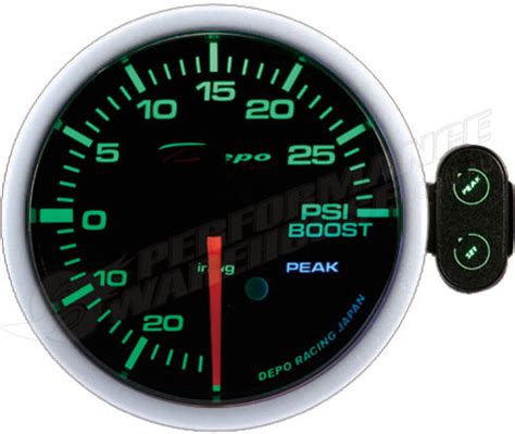 Depo Racing 7 Colour Boost PSI Stepper Motor Gauge 60mm Race Drift