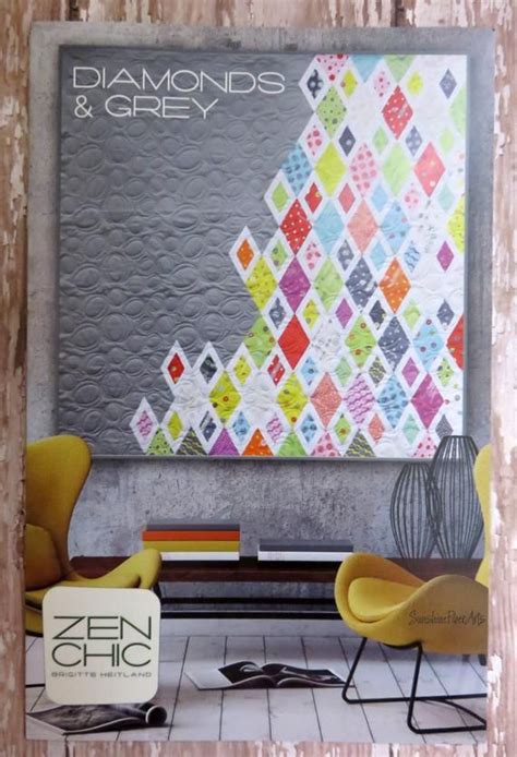 Diamonds And Grey Quilt Pattern Zen Chic Brigitte Heitland Etsy Quilt Patterns Grey Quilt Quilts