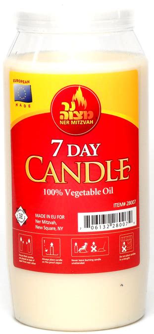 Ner Mitzvah Yahrzeit Memorial Candle Plastic 7 Day 2 Pack Koshco Superstore