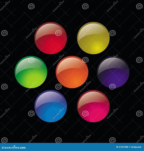 Glass Buttons Stock Illustration Illustration Of Purple 4107408