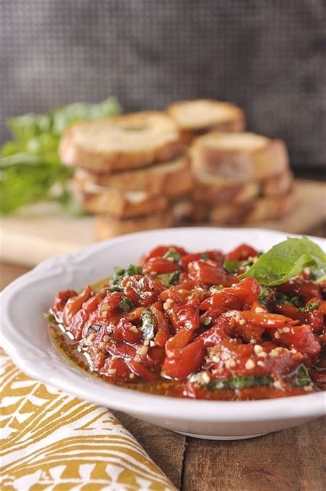 Roasted Red Pepper Bruschetta Your Homebased Mom