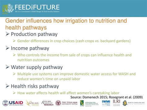 Irrigation Gender And Nutrition Linkages Tapping Irrigations