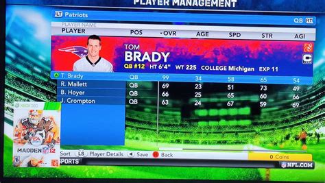Tom Brady Madden Ratings Thru The Years I 80 Sports Blog