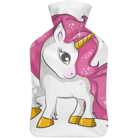 Bouillotte Avec Couvercle Licorne Sac D Eau Chaude En Caoutchouc Pour