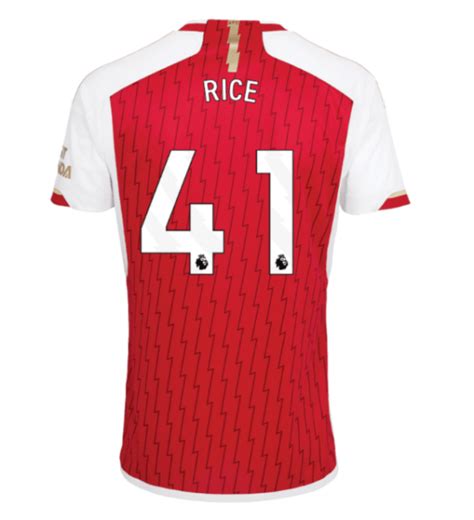 Declan Rice's Arsenal shirt number