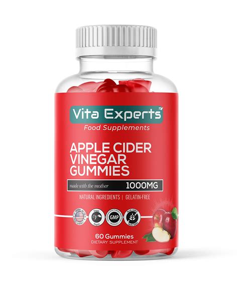 Buy Apple Cider Vinegar Usa Quality Gummies With Mother 1000mg By Vita