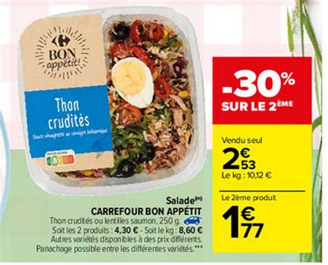 Offre Salade Carrefour Bon Appétit chez Carrefour